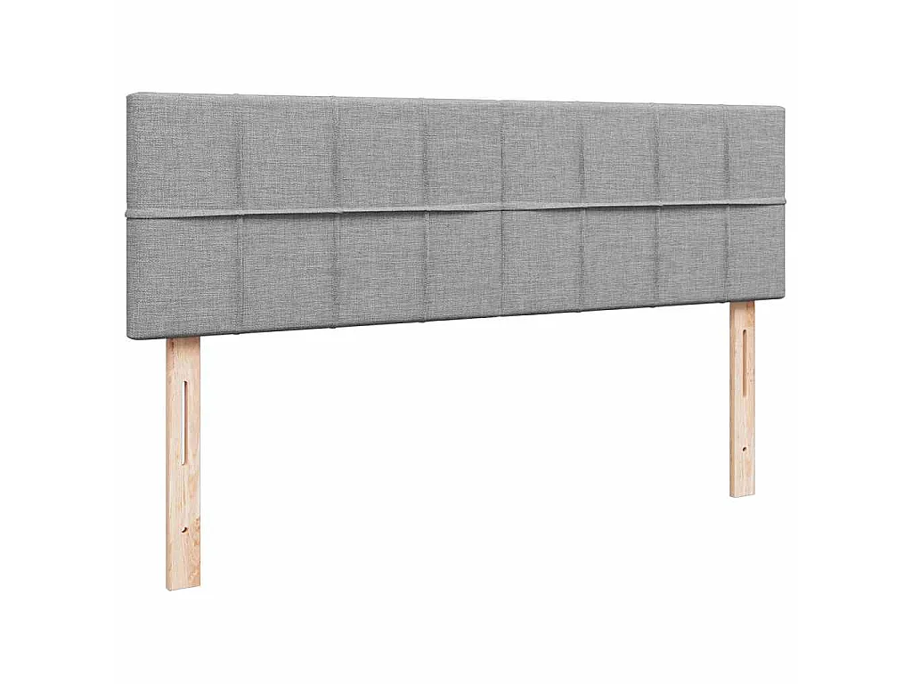Ottoman bed met matras 140x200cm stof lichtgrijs