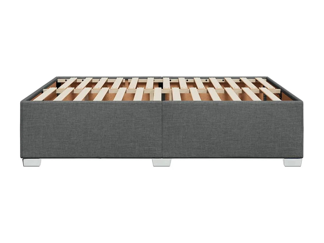 Bettgestell ohne Matratze Dunkelgrau 160x200 cm Stoff