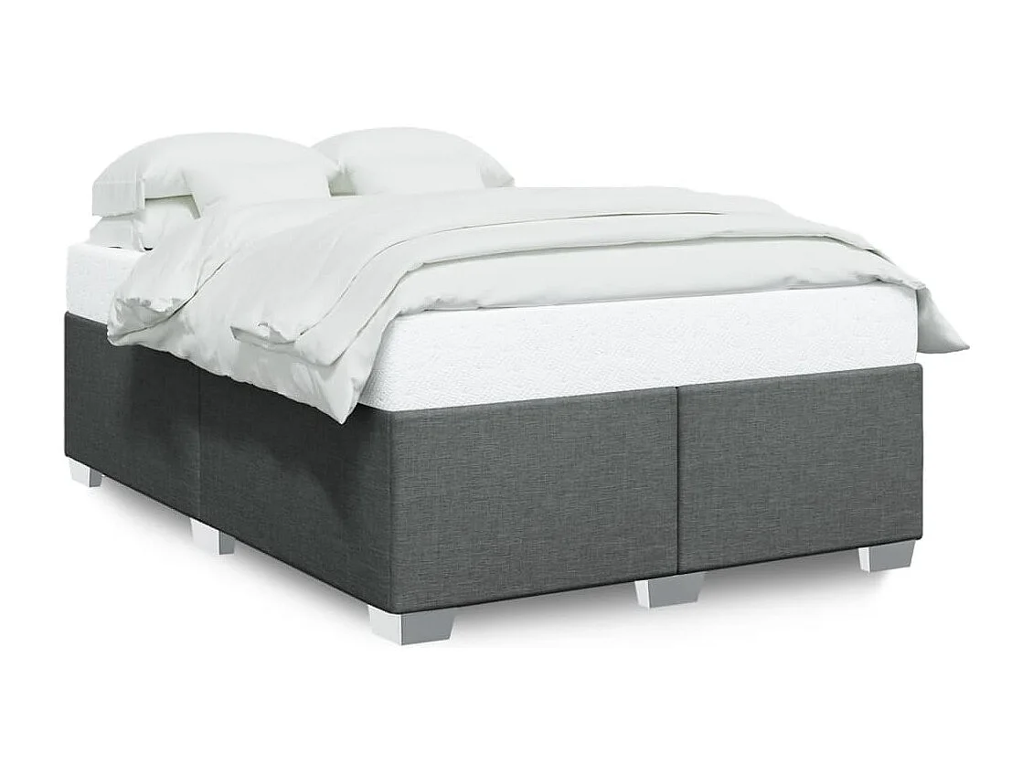 Bettgestell ohne Matratze Dunkelgrau 160x200 cm Stoff