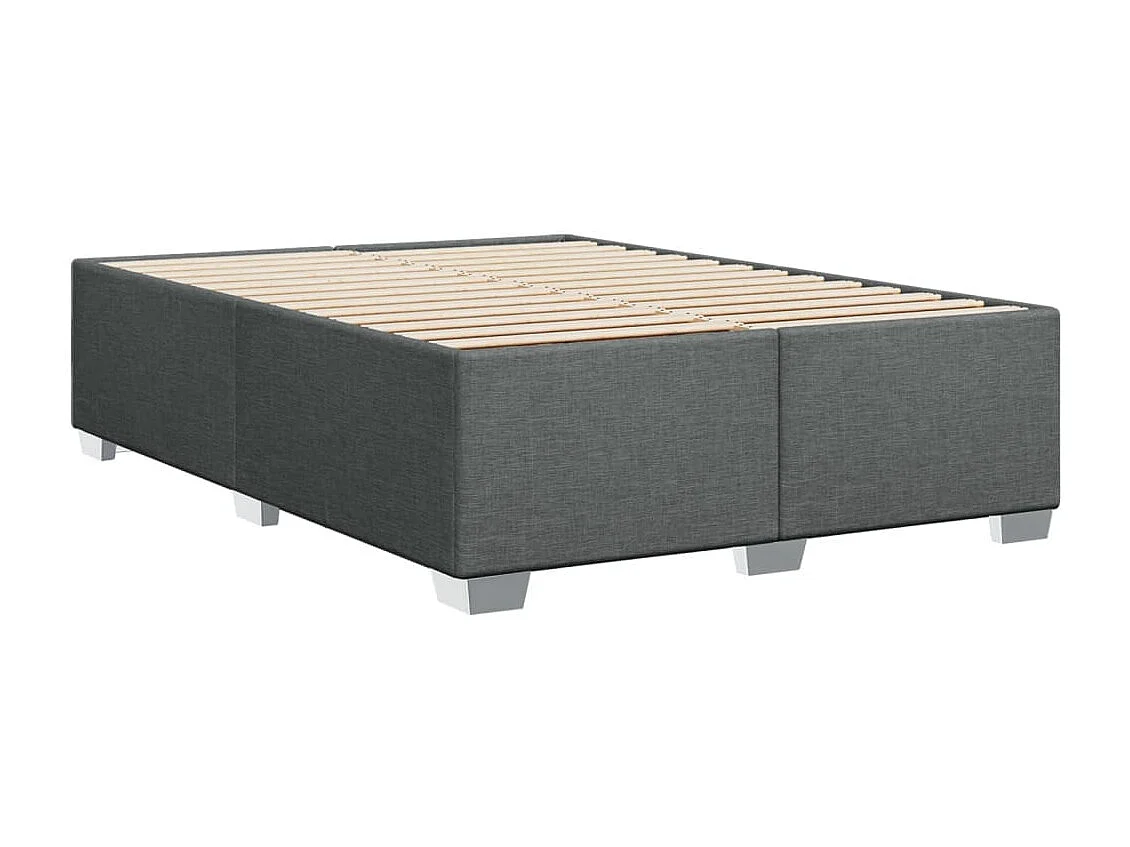 Bettgestell ohne Matratze Dunkelgrau 160x200 cm Stoff