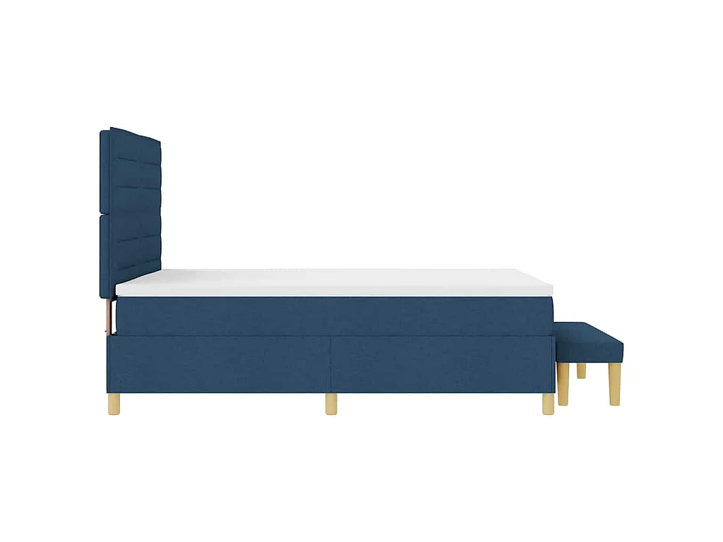 Cama Box com cabeceira Azul 200 x 140 cm tecido