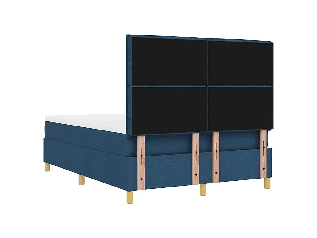 Cama Box com cabeceira Azul 200 x 140 cm tecido