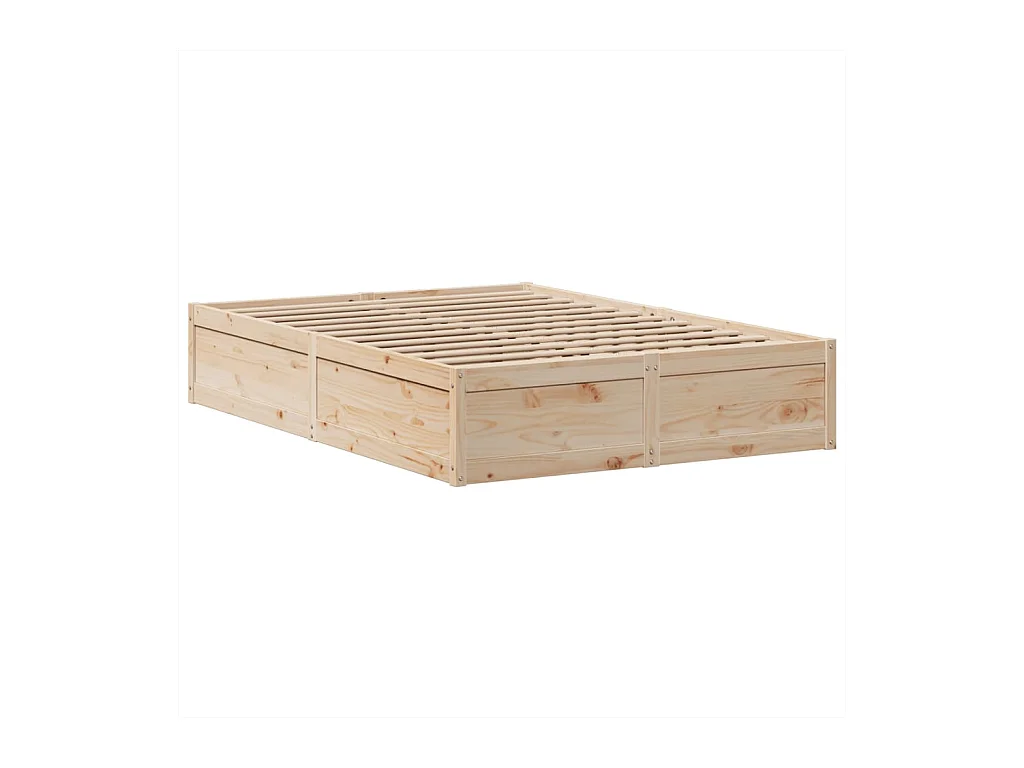Cadre de lit sans matelas 140x200 cm bois massif de pin