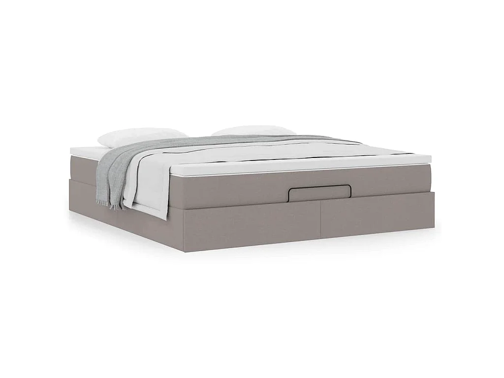 moldura de cama otomana  com tecido Taupe 180x200cm
