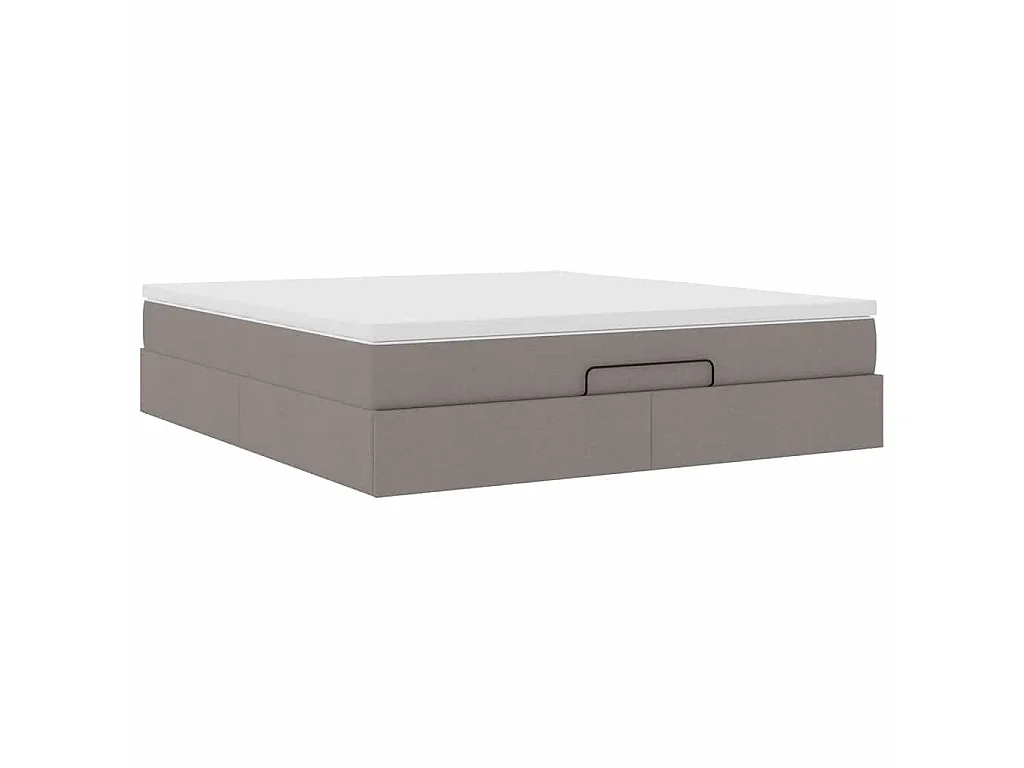 Ottoman bed met matras 180x200cm stof taupe
