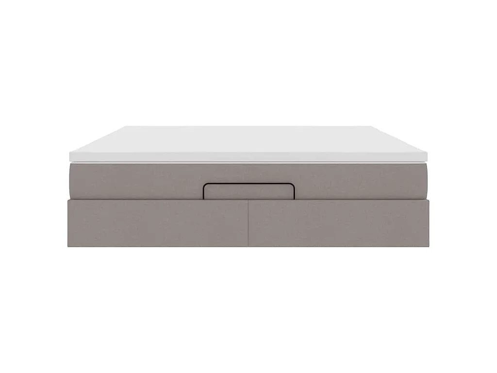 Ottoman bed met matras 180x200cm stof taupe