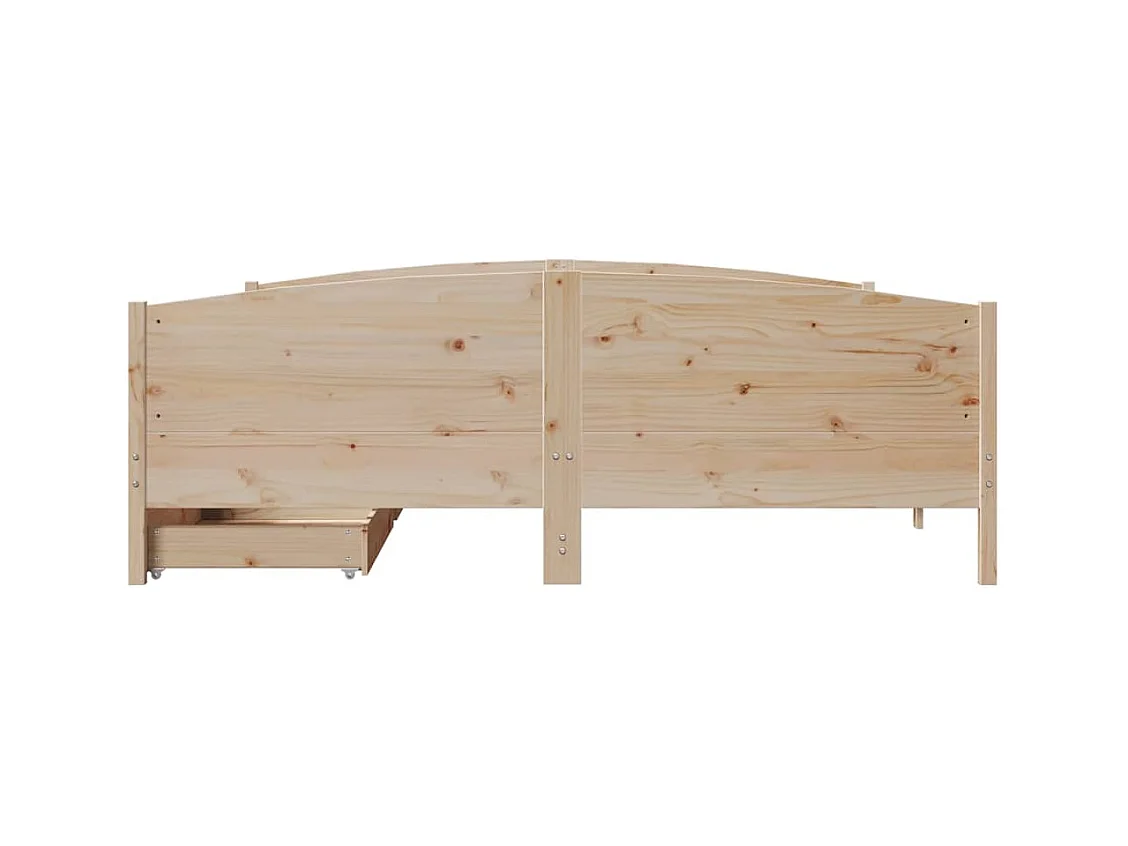 Cadre de lit sans matelas 160x200 cm bois massif de pin