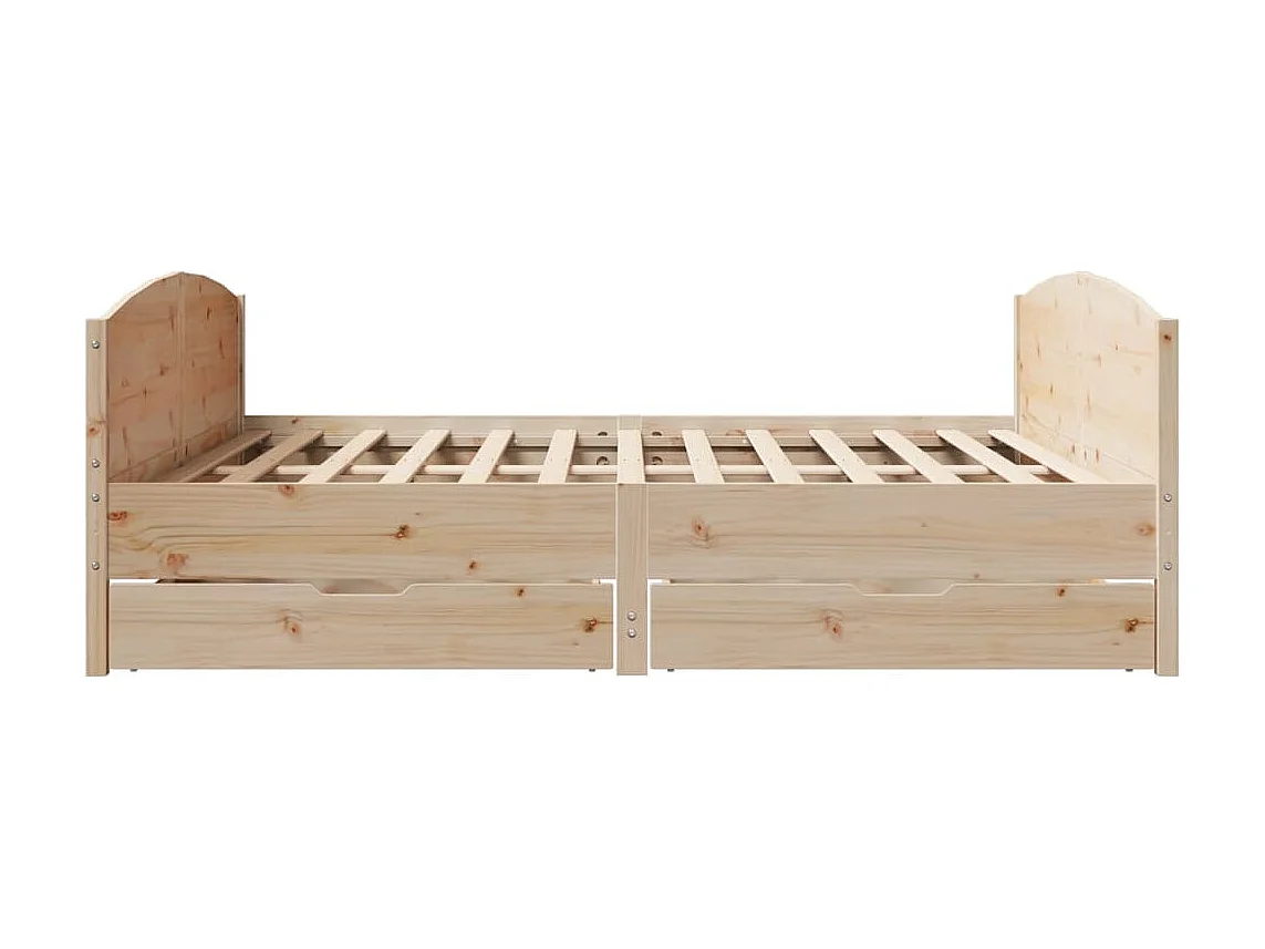 Cadre de lit sans matelas 160x200 cm bois massif de pin