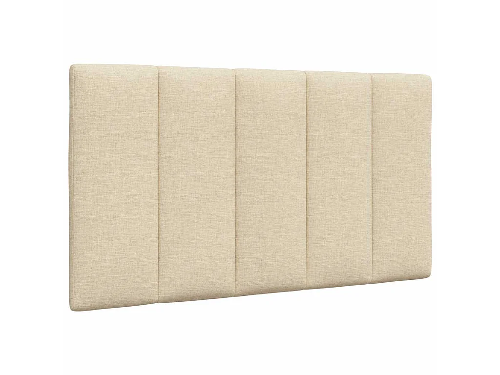 Cama con colchón Hanko tela color crema 90x200 cm