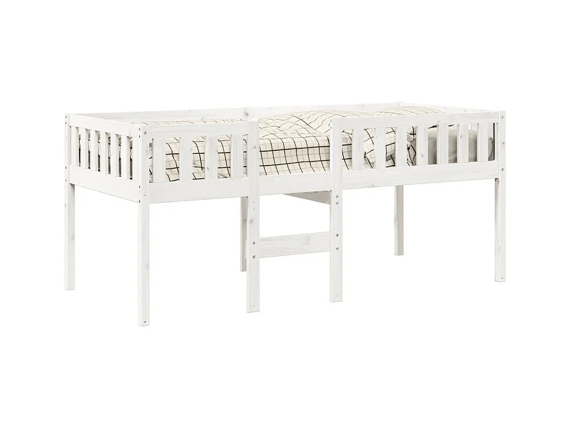 Lit pour enfants sans matelas blanc 90x190cm bois de pin massif