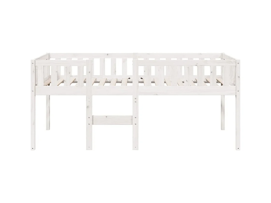 Lit pour enfants sans matelas blanc 90x190cm bois de pin massif