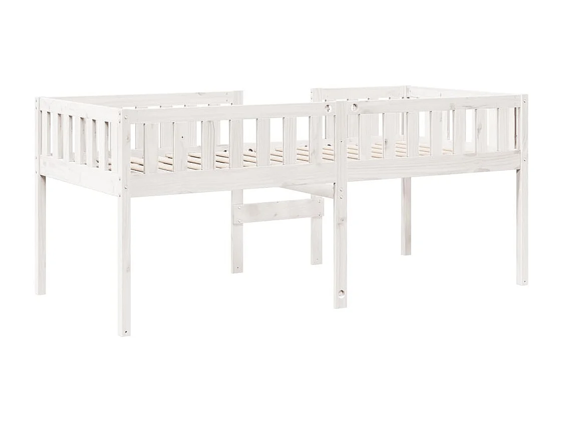 Lit pour enfants sans matelas blanc 90x190cm bois de pin massif