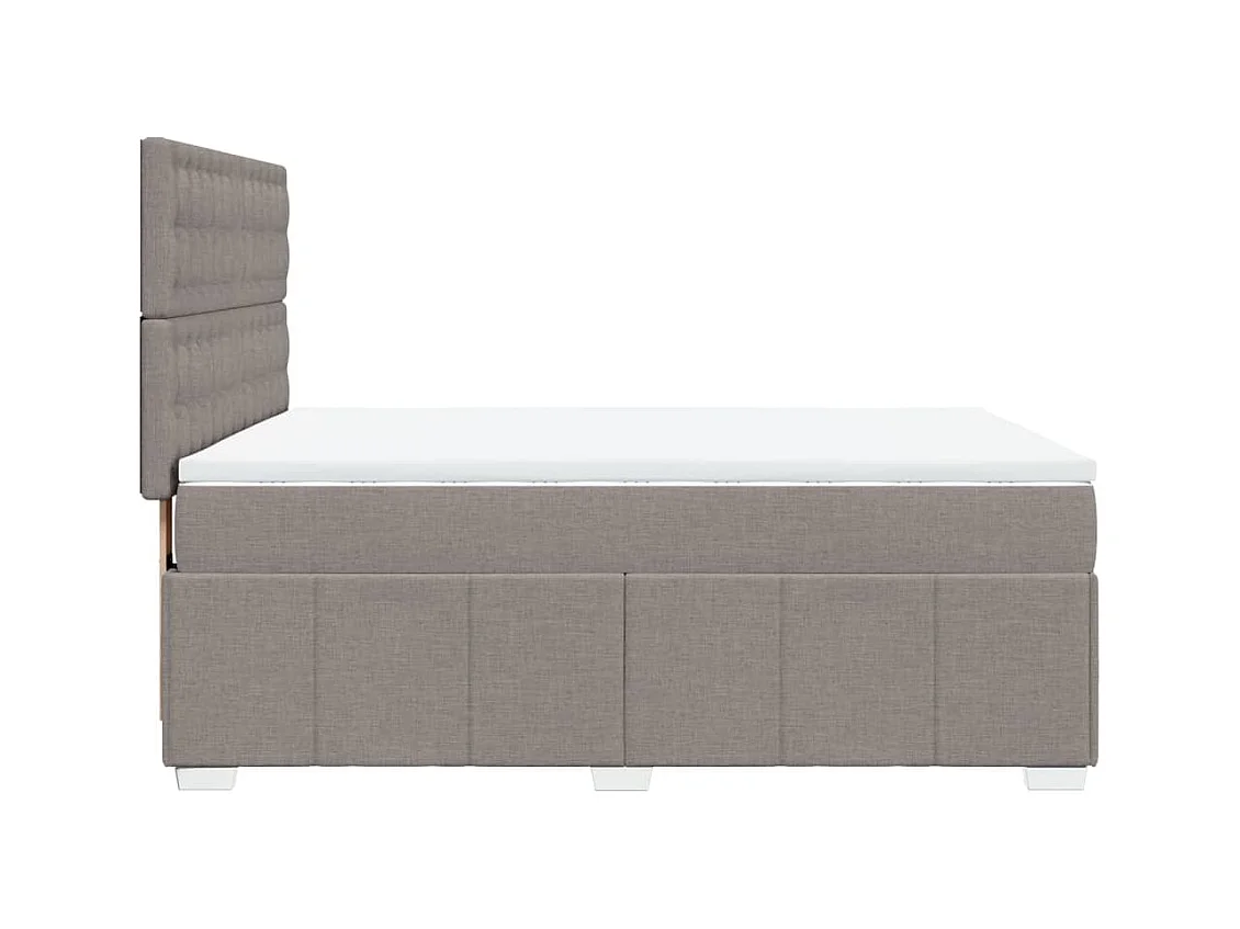 Boxspringbett mit Matratze Taupe 160x200 cm Stoff