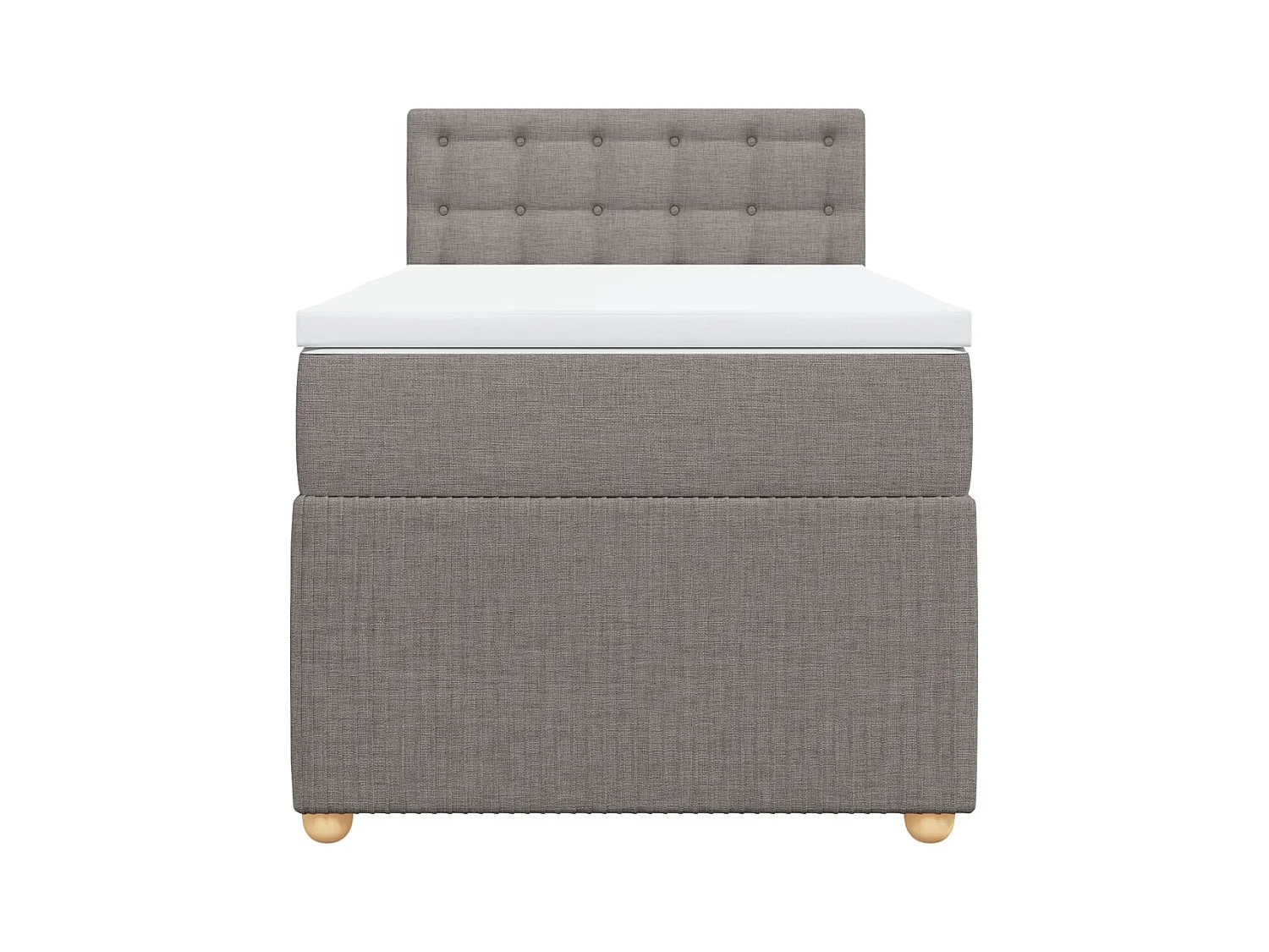 Sommier à lattes de lit avec matelas Taupe 90x200 cm Tissu