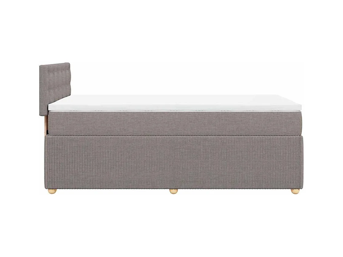 Sommier à lattes de lit avec matelas Taupe 90x200 cm Tissu