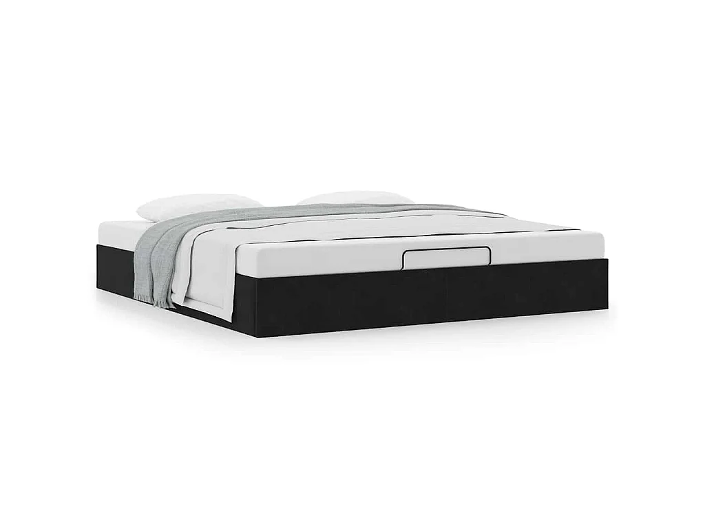 Estructura de cama otomana sin colchón negro 180x200cm