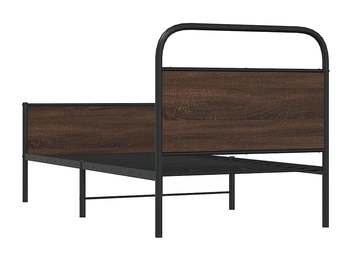 Cadre de lit sans matelas 100x200 cm chêne marron