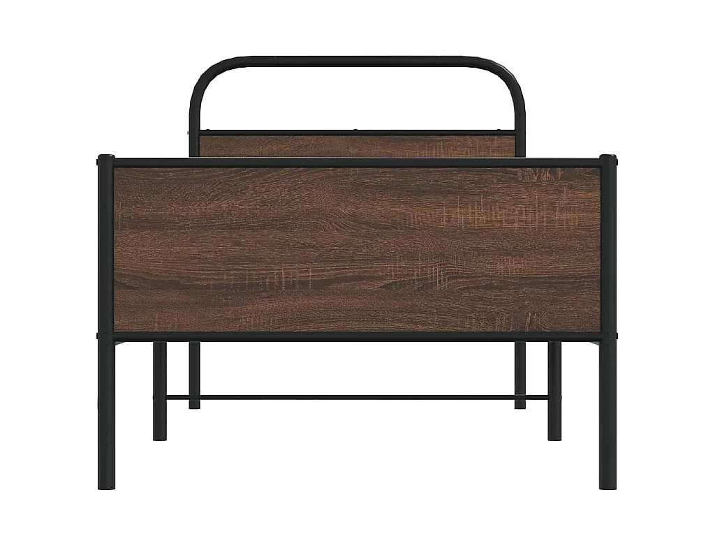 Bettgestell ohne Matratze 100x200 cm Braun Eichen-Optik