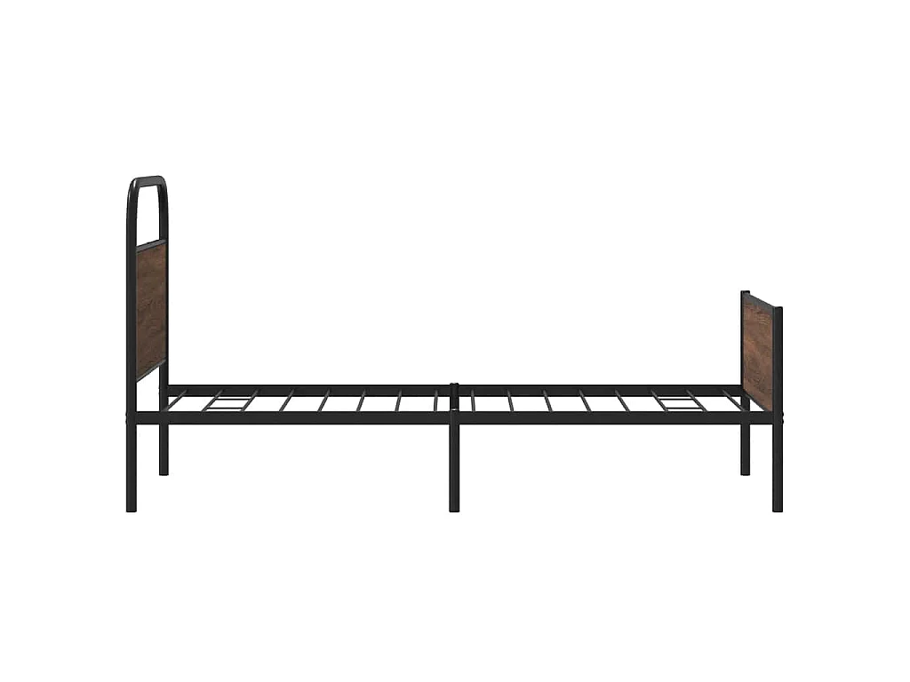 Bettgestell ohne Matratze 100x200 cm Braun Eichen-Optik