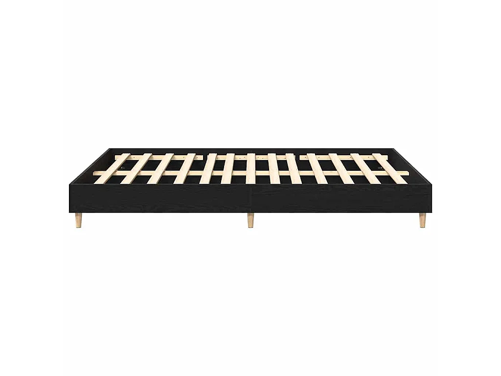 Bettrahmen Schwarz Eichen-Optik 203 x 153 x 25 cm Holzwerkstoff