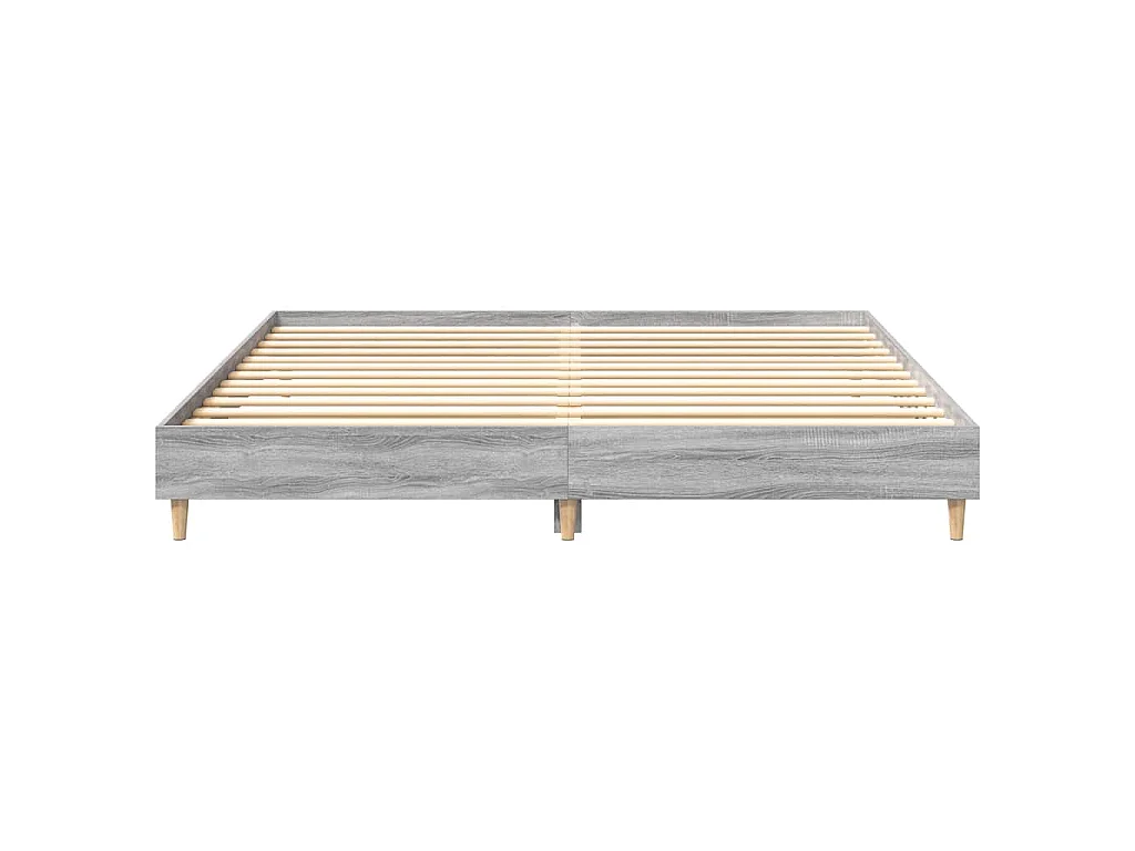 Bettgestell ohne Matratze Grau Sonoma 180x200 cm Holzwerkstoff