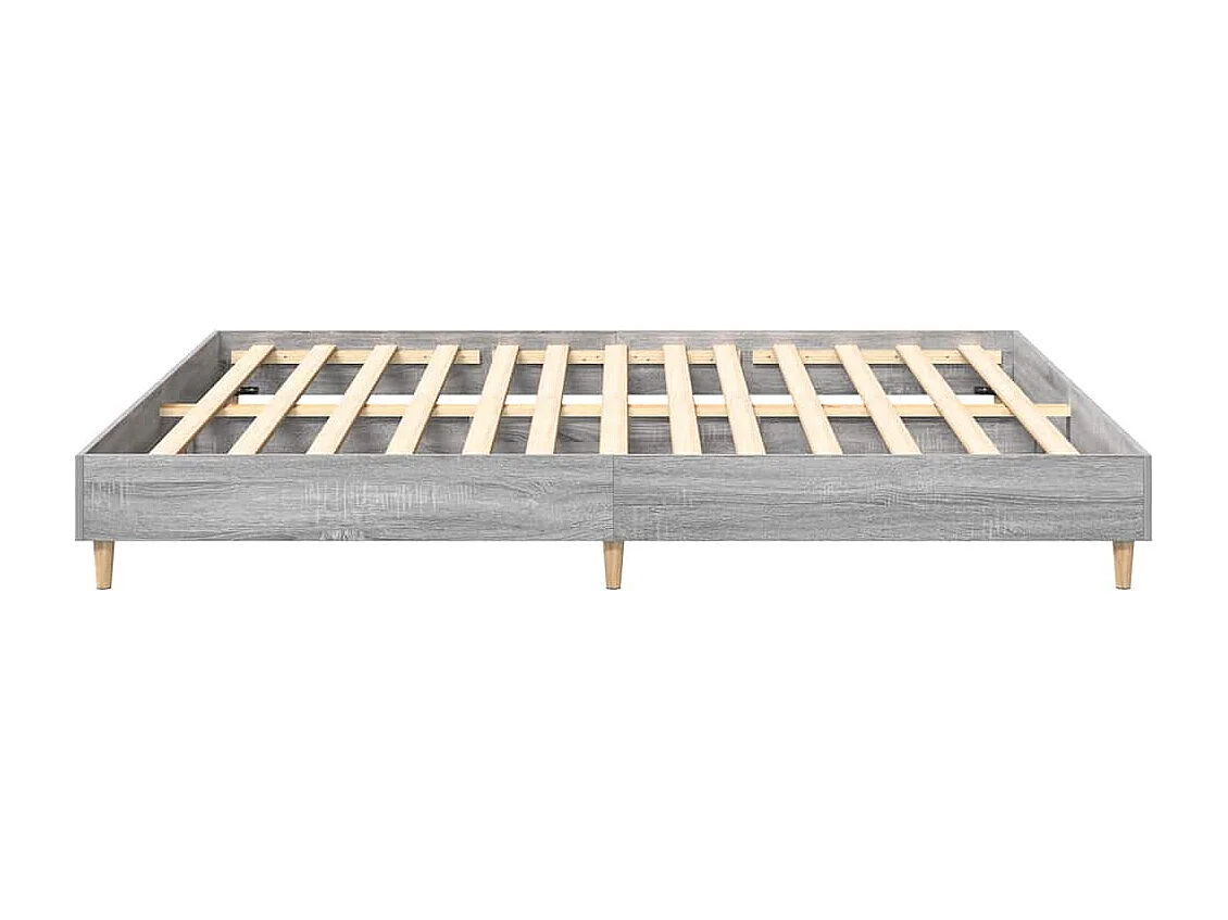 Bettgestell ohne Matratze Grau Sonoma 180x200 cm Holzwerkstoff