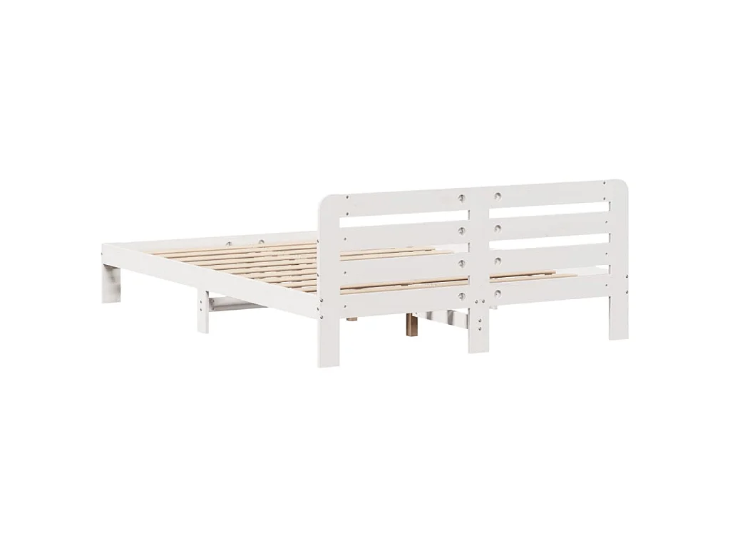 Estructura de cama sin colchón madera maciza de pino 160x200 cm
