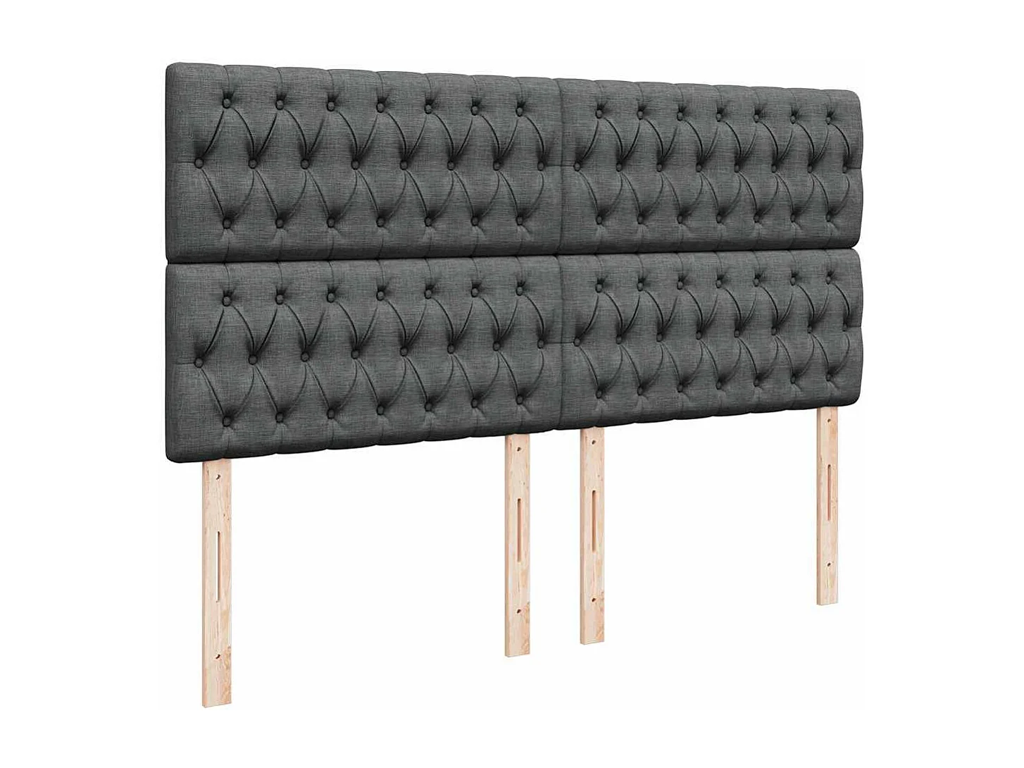 Sommier à lattes de lit avec matelas Gris foncé 180x200cm Tissu