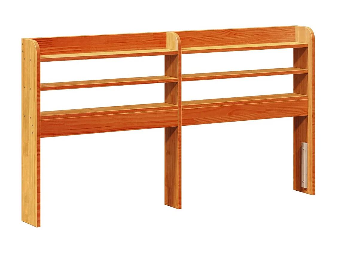 Bed met matras massief grenenhout wasbruin 140x190 cm