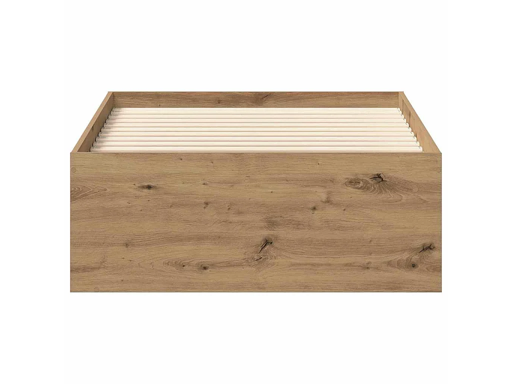 Cadre de lit sans matelas chêne artisanal 90x190 cm