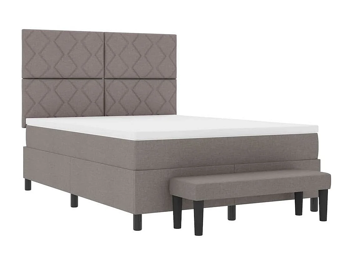 Cama Box com colchão Cinzento-acastanhado 140 x 200 cm