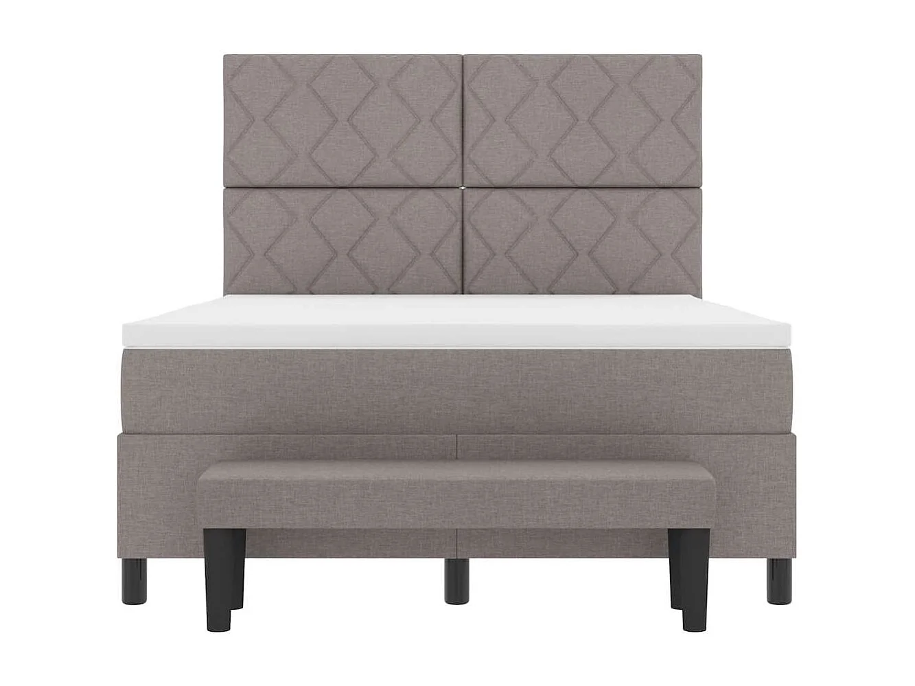 Cama Box com colchão Cinzento-acastanhado 140 x 200 cm