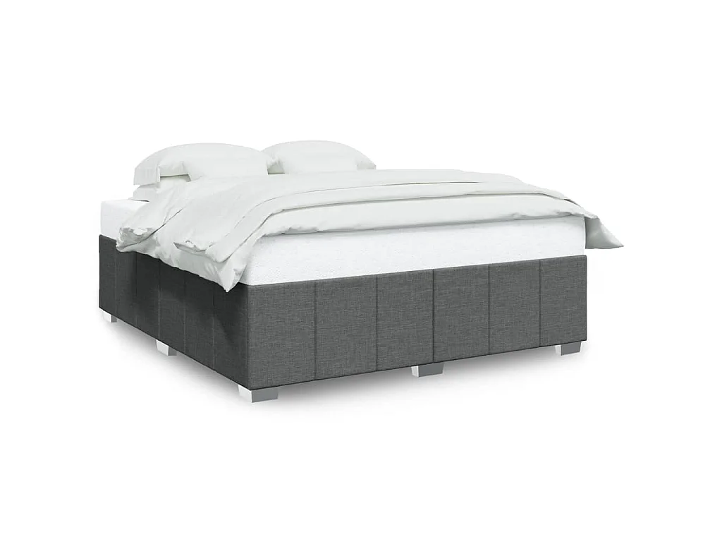 Bedframe zonder matras stof donkergrijs 180x200 cm