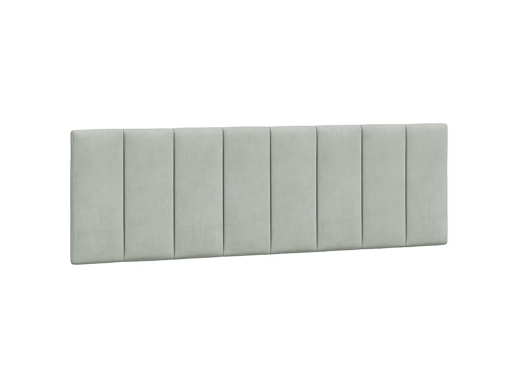 Letto con Materasso Hanko Grigio Chiaro 160x200 cm in Velluto