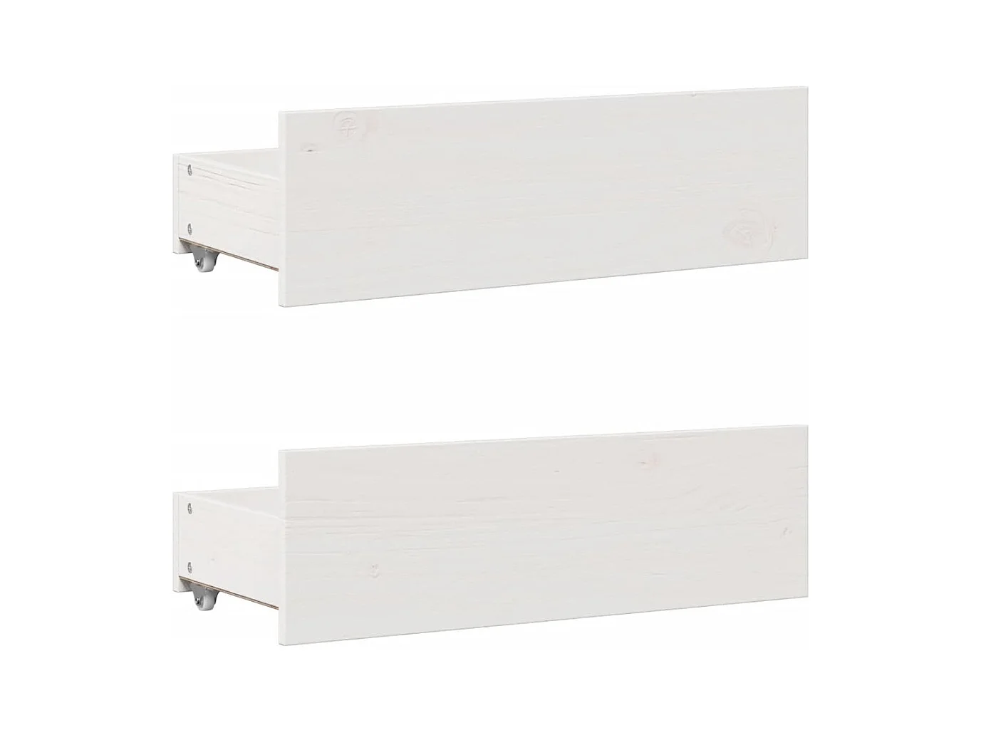 Giroletto senza Materasso con Cassetti Bianco 90x190 cm Pino