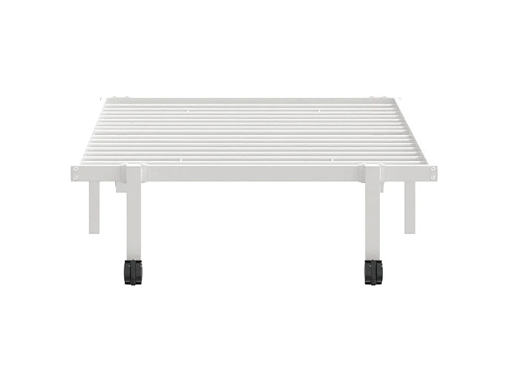 Bedframe zonder matras opvouwbaar 90x200 cm staal wit