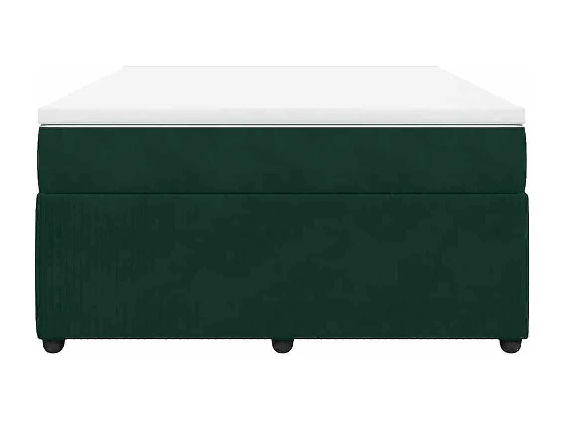 Sommier à lattes de lit et matelas Vert foncé 160x200cm Velours