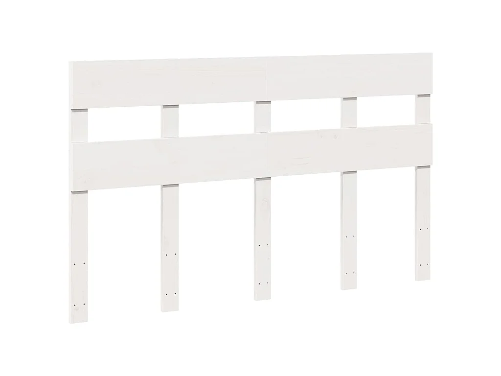 Estructura de cama sin colchón madera de pino blanca 140x190 cm