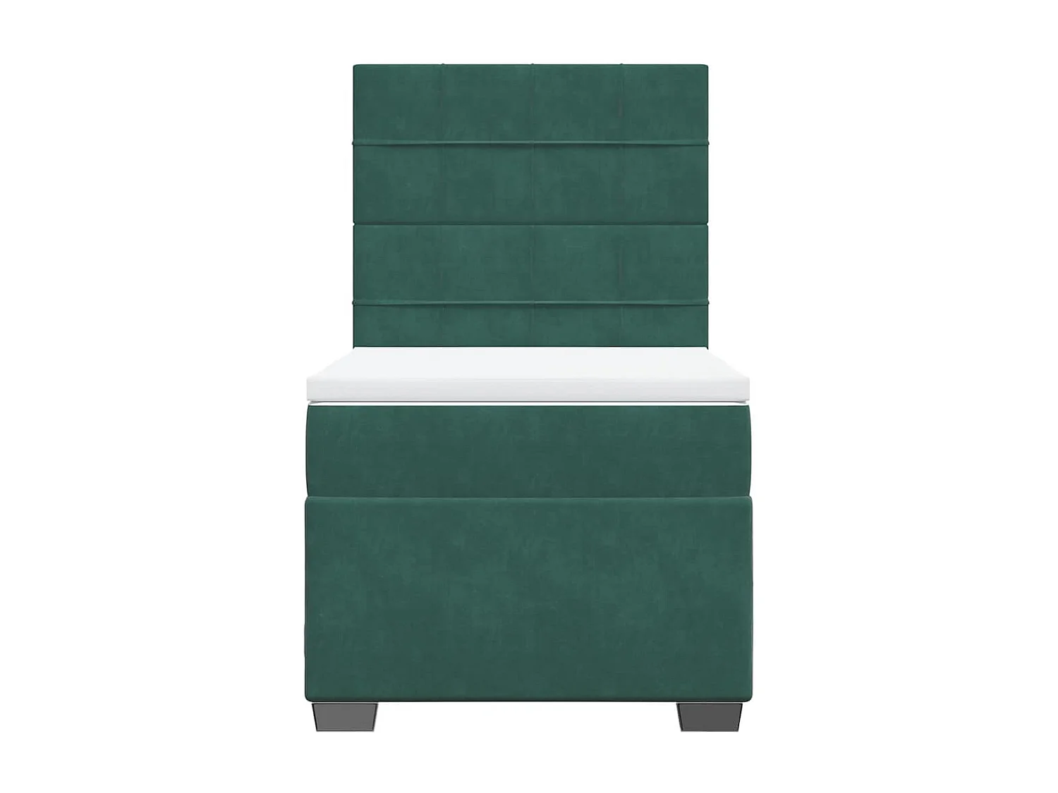 Sommier à lattes de lit avec matelas Vert foncé 90x190 cm