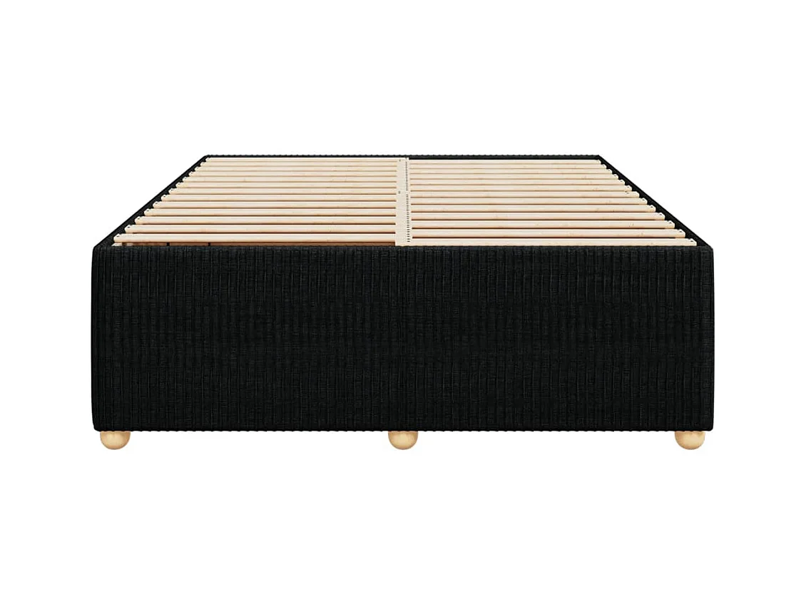 Giroletto senza Materasso Nero 140x190 cm in Tessuto