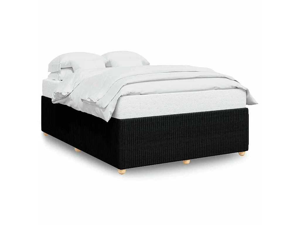 Bedframe zonder matras stof zwart 140x190 cm