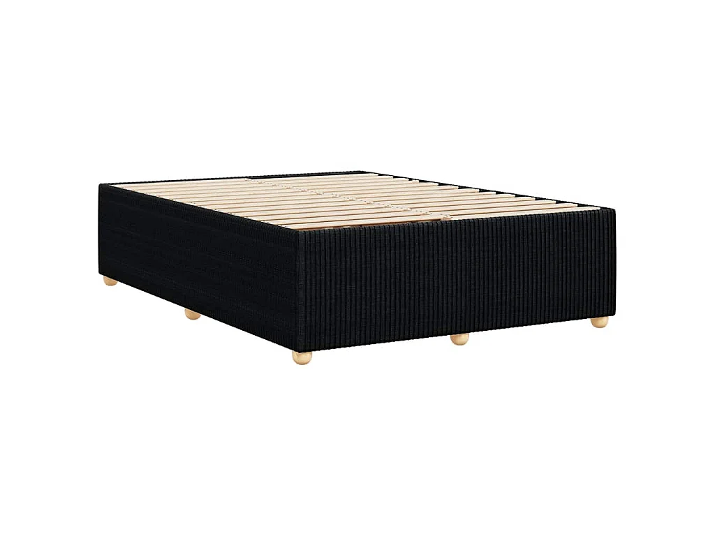 Bedframe zonder matras stof zwart 140x190 cm