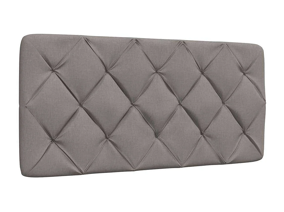 Cadre de lit avec LED sans matelas taupe 100x200 cm tissu