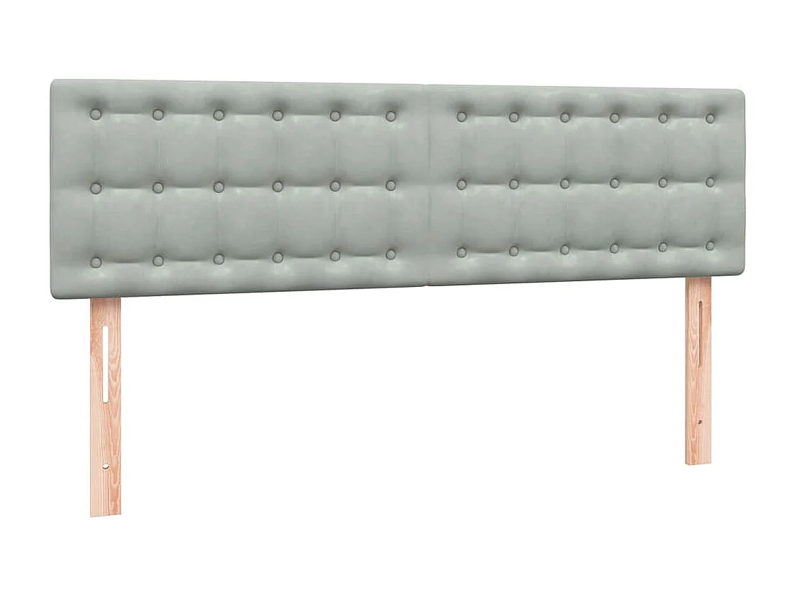 Boxspring met matras fluweel lichtgrijs 160x220 cm