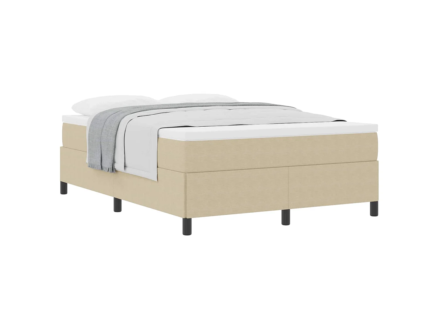 Cama tipo Box Spring Verde grisáceo 160 x 200 cm Tela de Pana