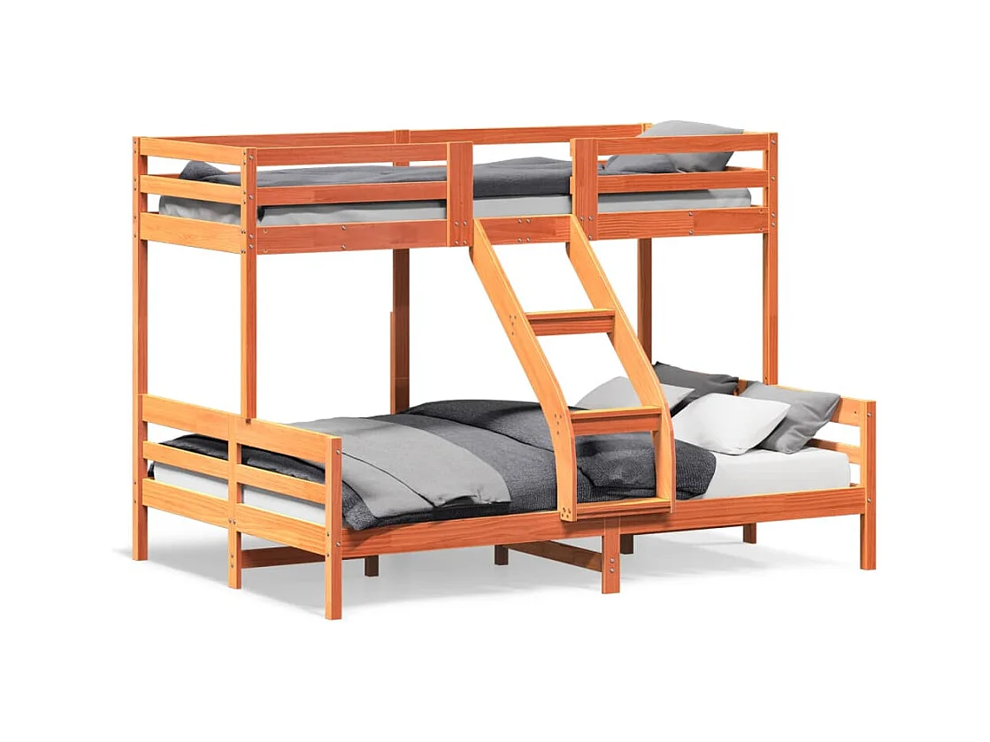 Lit superposé sans matelas 90x200/140x200 cm bois massif