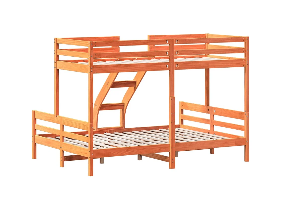 Lit superposé sans matelas 90x200/140x200 cm bois massif