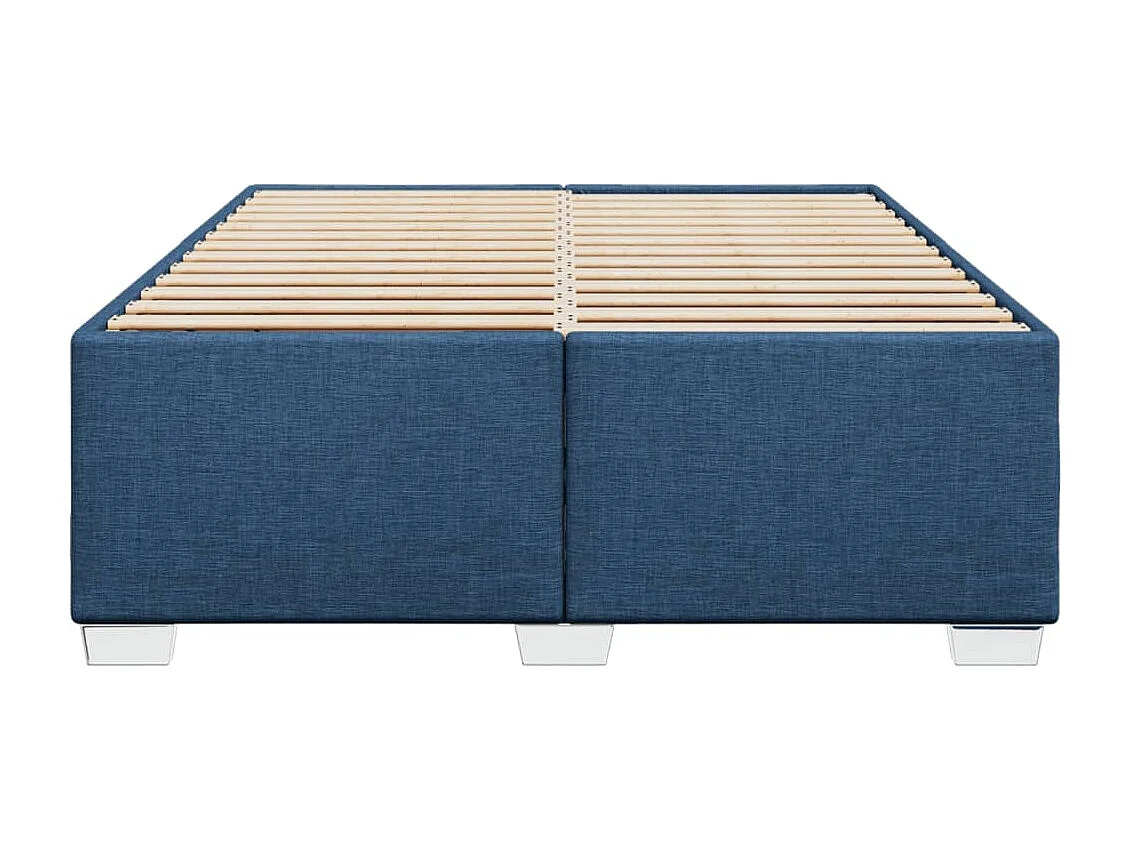 Cadre de lit sans matelas bleu 140x200 cm tissu