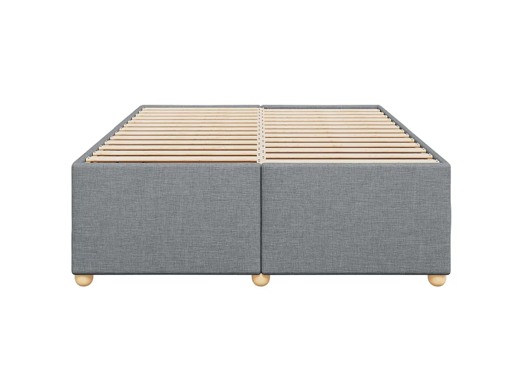 Cadre de lit sans matelas gris clair 160x200 cm tissu