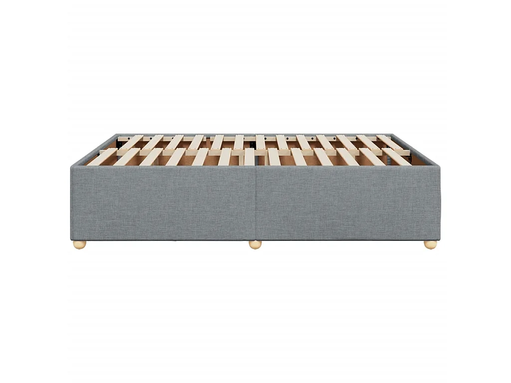 Cadre de lit sans matelas gris clair 160x200 cm tissu